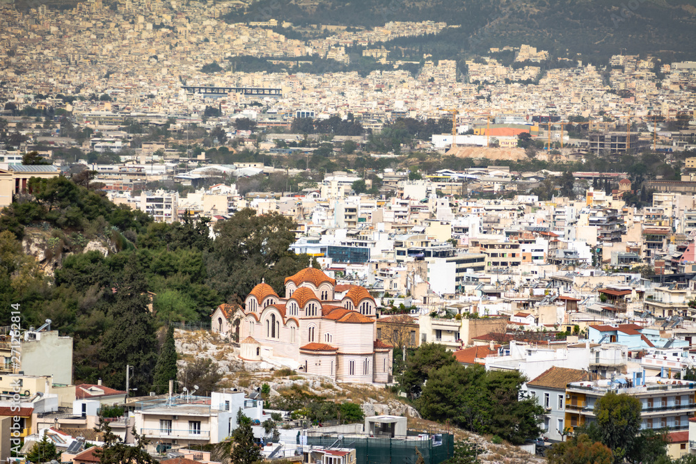 panoramic view of Athens city