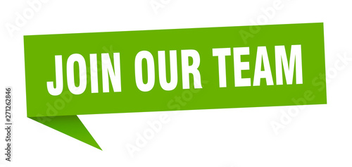 join our team 3d speech bubble sign