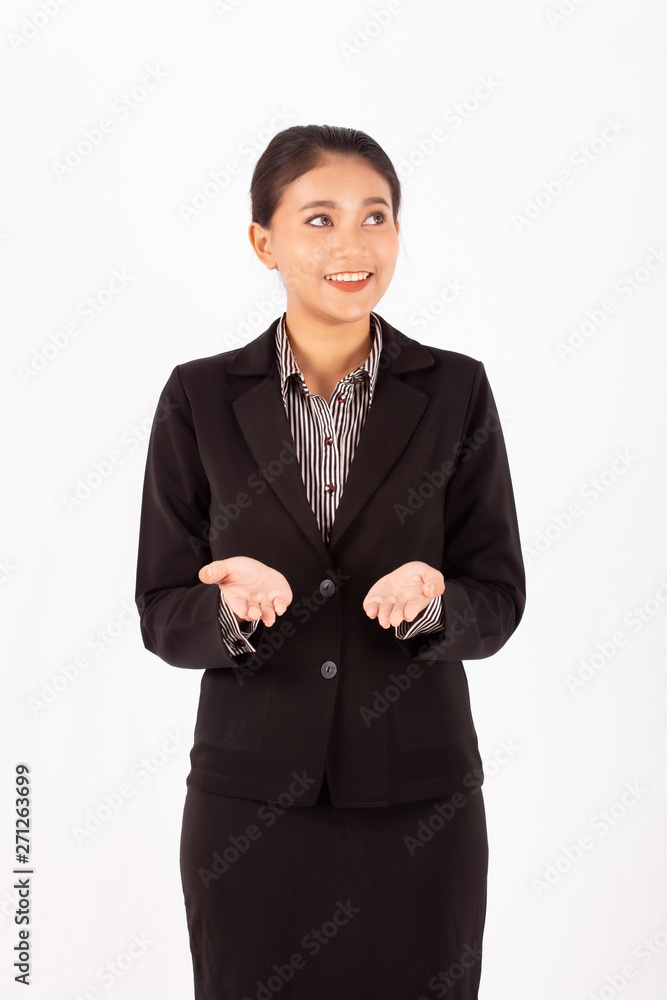 Portrait asian beauty business woman isolated white background. Portrait asian beauty business woman isolated white background.