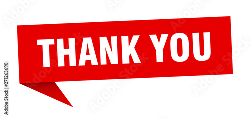 thank you 3d speech bubble sign