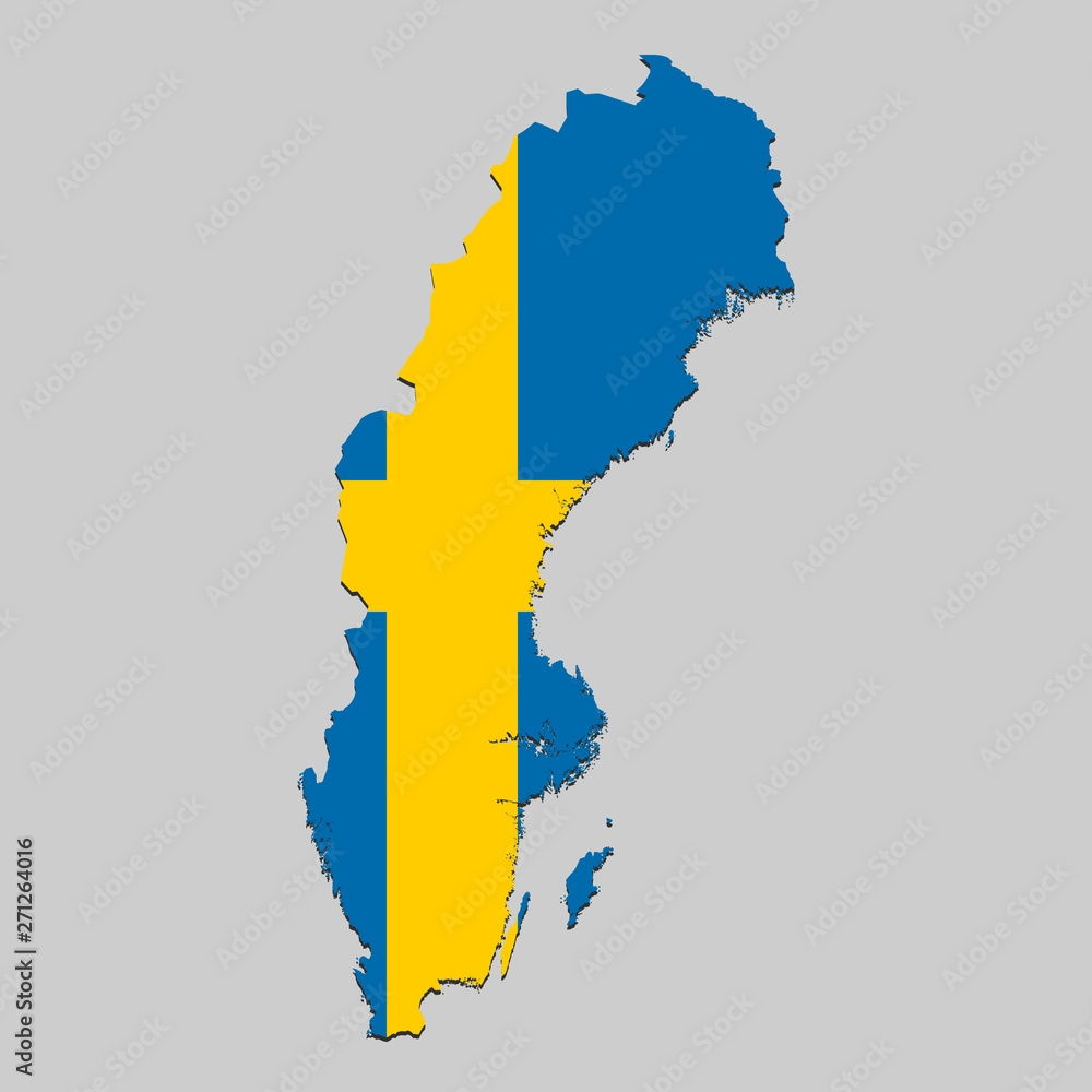 Obraz premium Map with national flag