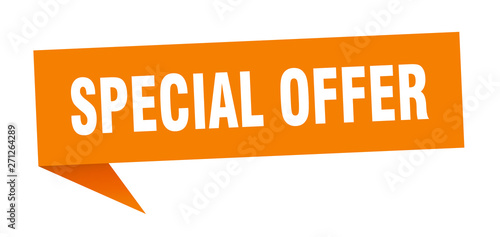 special offer 3d speech bubble sign