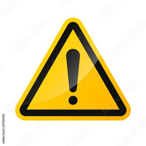 Vector sign warning signs of high voltage hazard Isolated on a white background photo