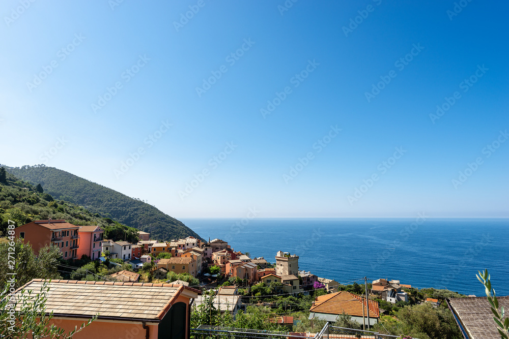 Framura village and Mediterranean Sea - Liguria Italy