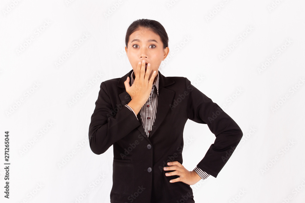 Portrait asian beauty business woman isolated white background. Portrait asian beauty business woman isolated white background.
