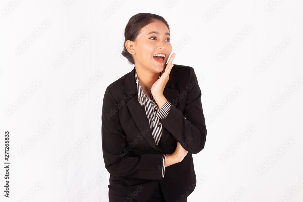 Portrait asian beauty business woman isolated white background. Portrait asian beauty business woman isolated white background.