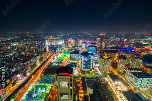 night view of Yokohama Cityscape, Japan