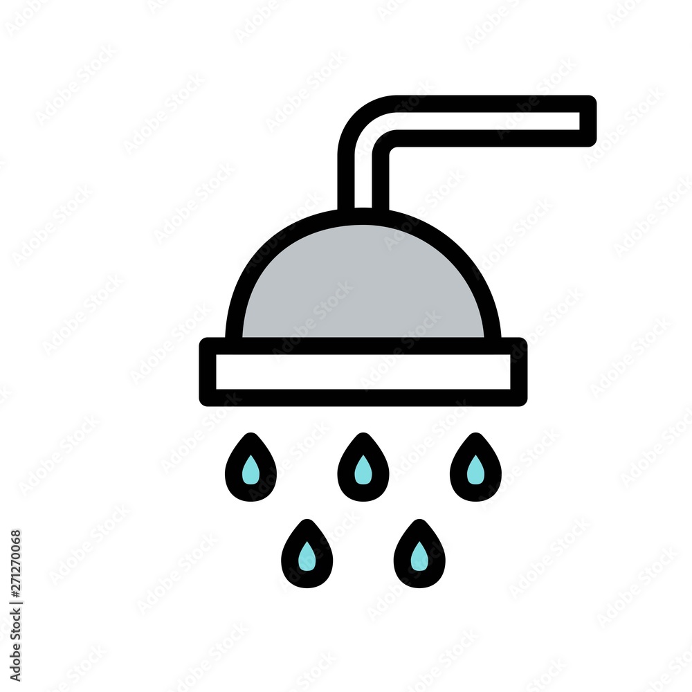 Shower vector, Hygiene filled icon editable stroke Shower vector, Hygiene filled icon editable stroke