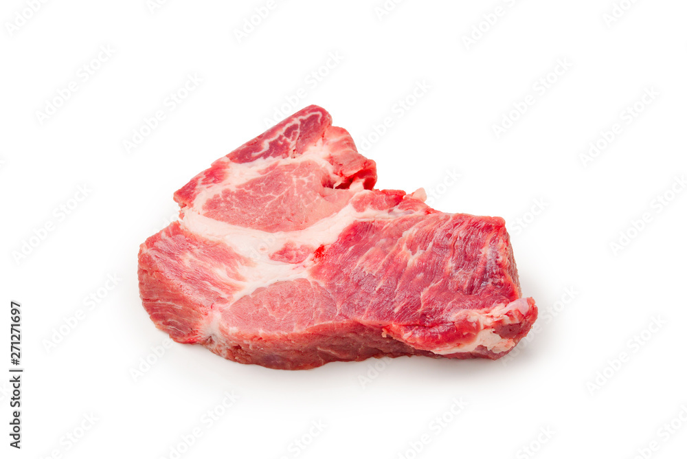 Raw pork isolated on white background. Raw pork isolated on white background.