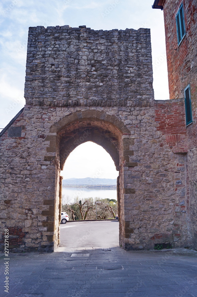 Porta Perugina of Castiglione del Lago, Umbria, Italy