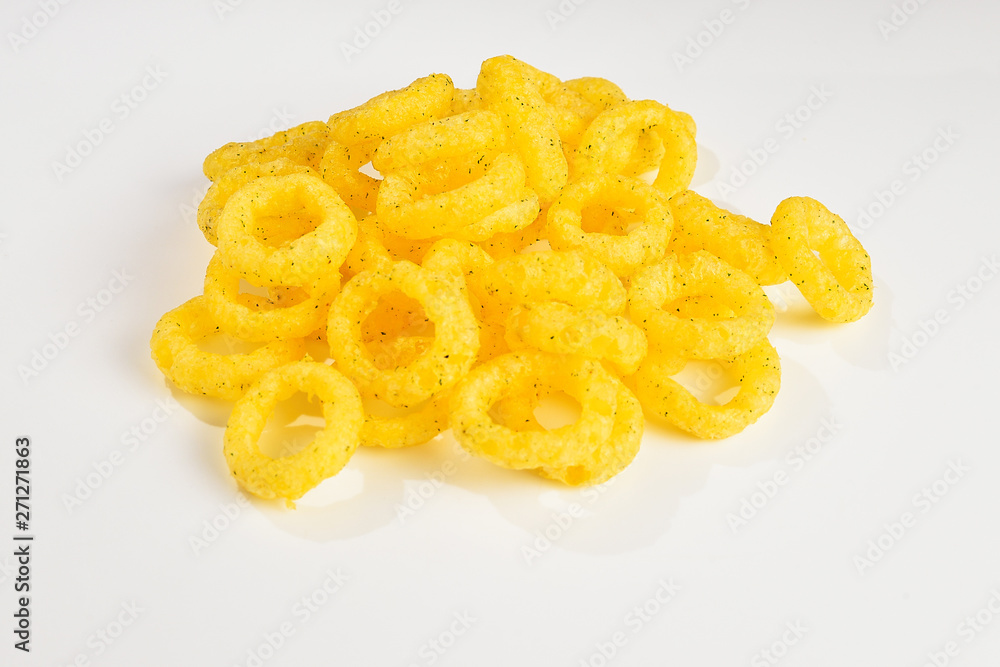 Snack rings isolated on white background Snack rings isolated on white background