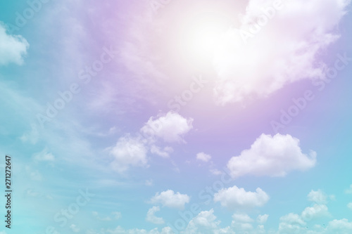 Clouds sky with gradient pastel color use for abstract background. © Dilok
