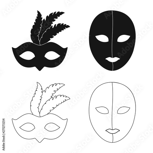 Isolated object of luxury and celebration symbol. Set of luxury and hide  stock symbol for web.