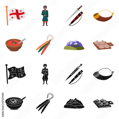 Isolated object of culture and sightseeing icon. Set of culture and originality vector icon for stock.