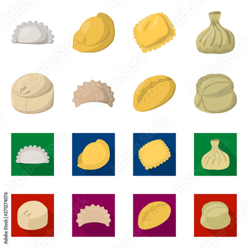Isolated object of products  and cooking logo. Set of products  and appetizer stock symbol for web.