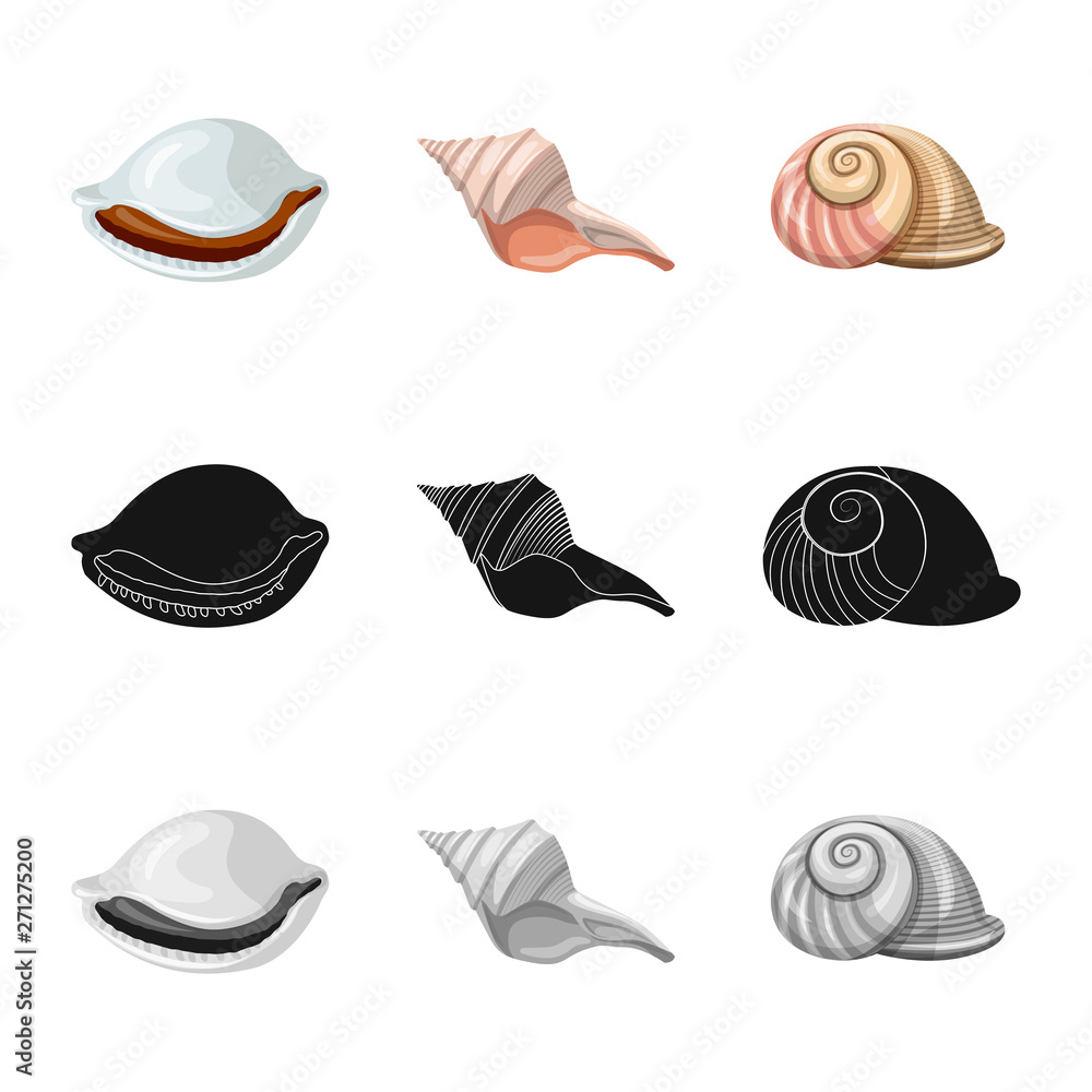 Vector design of animal and decoration logo. Set of animal and ocean vector icon for stock. Vector design of animal and decoration logo. Set of animal and ocean vector icon for stock.