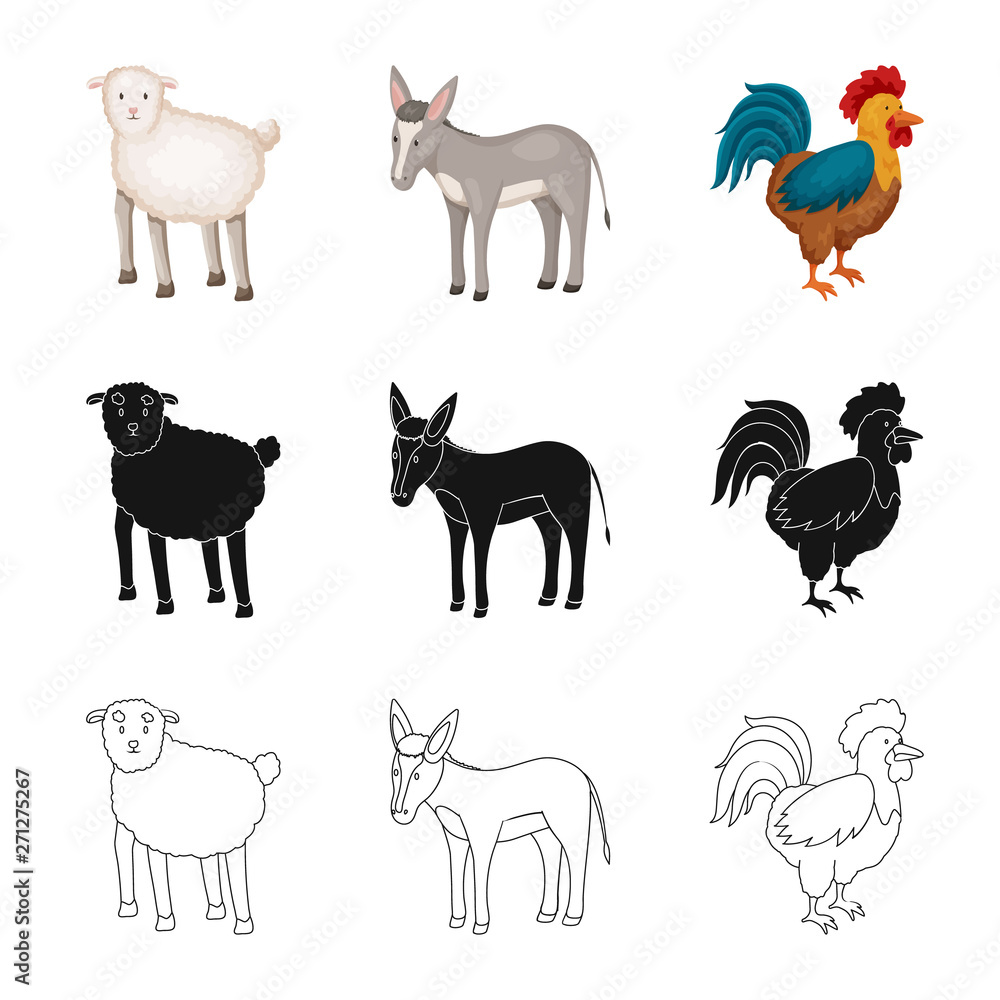 Isolated object of breeding and kitchen icon. Collection of breeding and organic stock symbol for web. Isolated object of breeding and kitchen icon. Collection of breeding and organic stock symbol for web.
