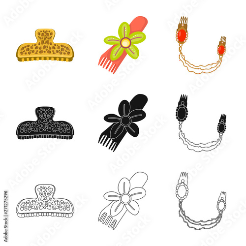 Isolated object of beauty and fashion icon. Set of beauty and female stock symbol for web.