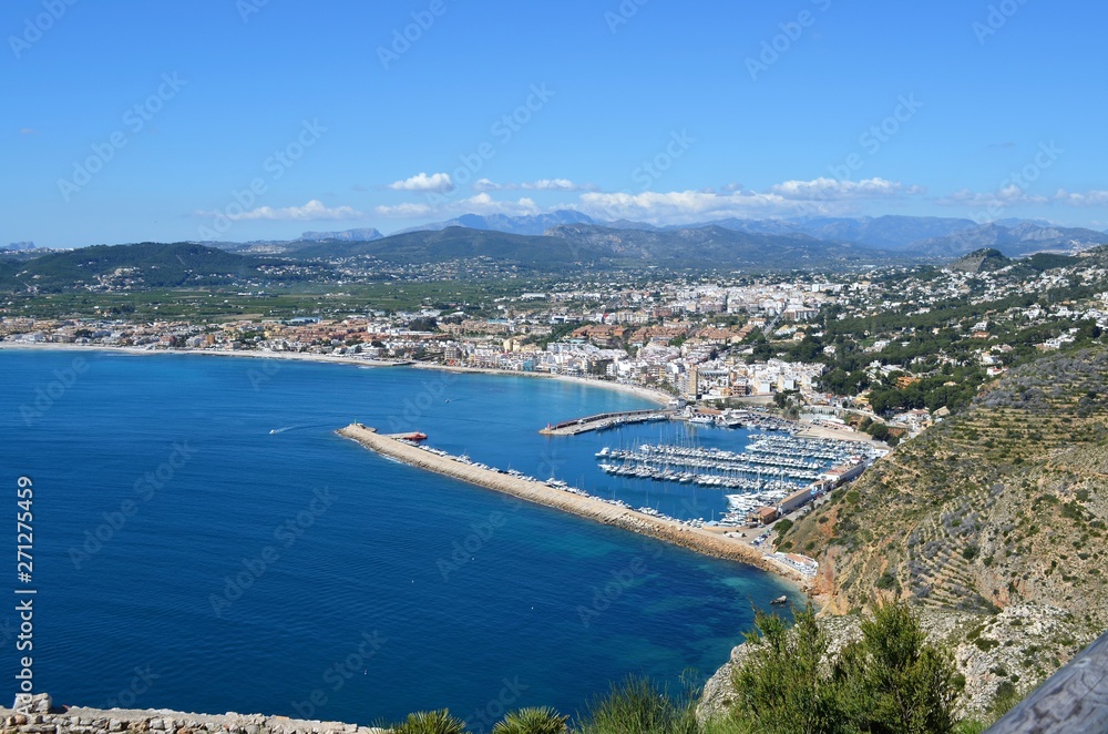 bay with harbor on the mediterranean sea
