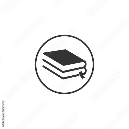 Book line icon vector illustration on white background. smart learning education book shop store vector logo design template