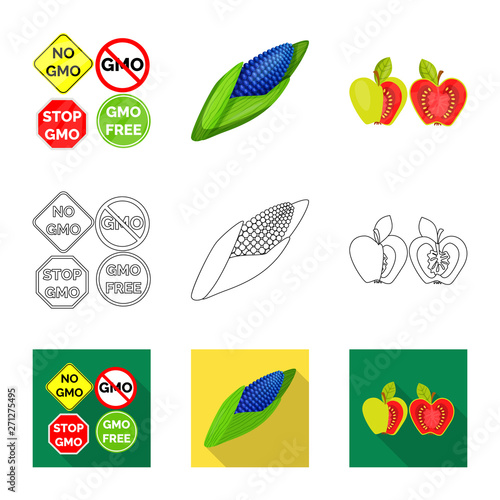 Vector design of test and synthetic sign. Collection of test and laboratory stock symbol for web.