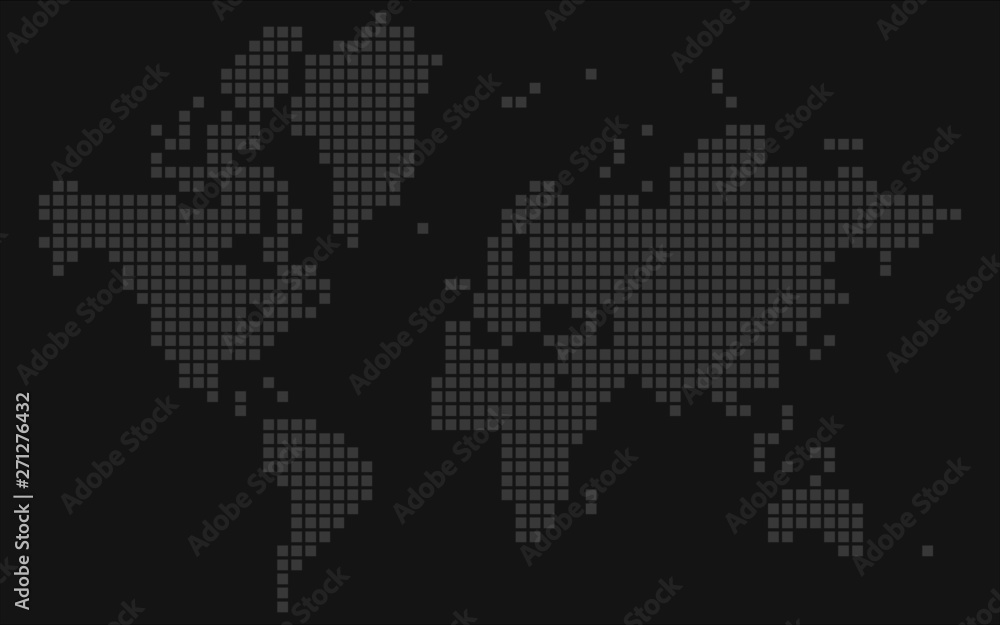World map isolated on gray background. Stylized dotted Earth template for back wall, infographics, design. Modern flat illustration. World map isolated on gray background. Stylized dotted Earth template for back wall, infographics, design. Modern flat illustration.