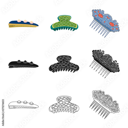 Vector design of beauty and fashion icon. Set of beauty and female stock symbol for web.