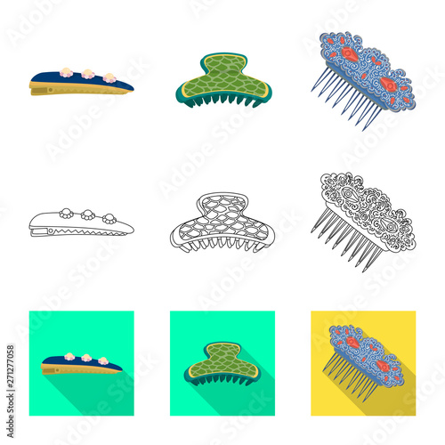 Vector design of beauty and fashion symbol. Set of beauty and female stock symbol for web.