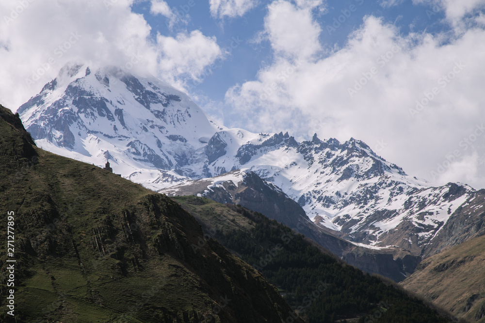 Kazbek Mountain landscape in the Georgia