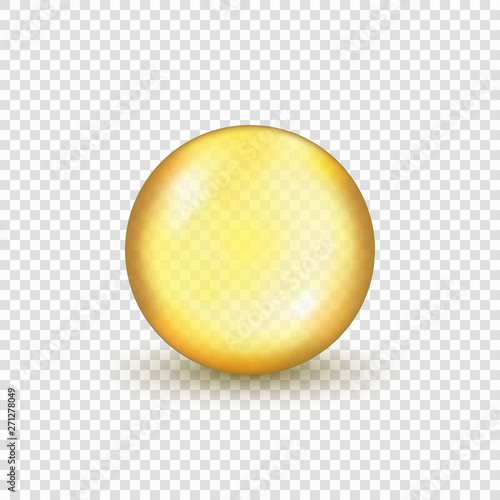 Oil gold pill capsule