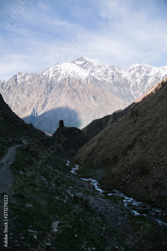 Kazbek Mountain landscape in the Georgia