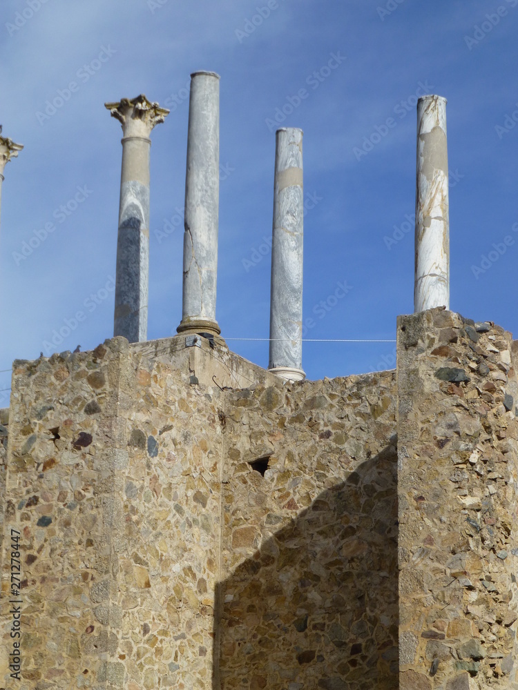 Merida, historical city of Extremadura,Spain with roman ruins