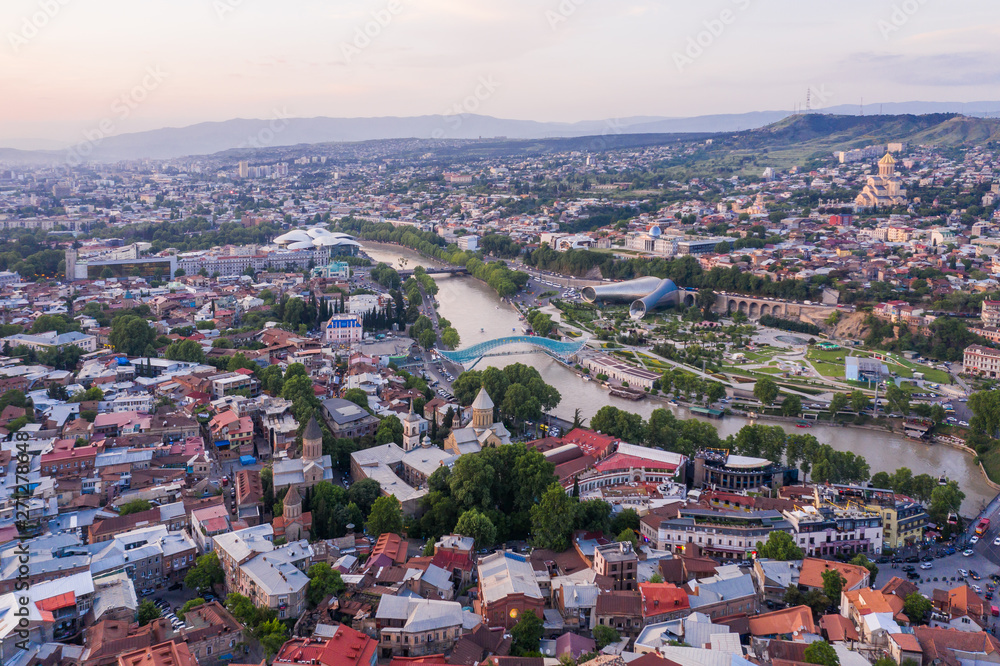 Obraz premium Aerial view of Tbilisi. Georgia