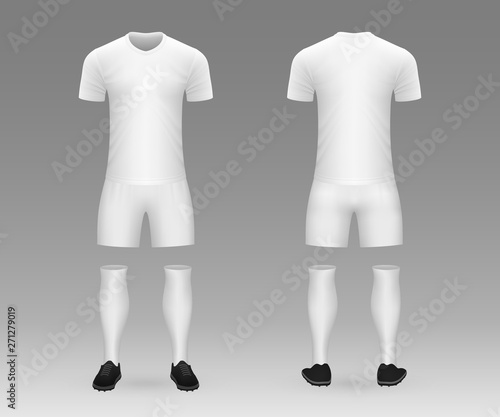 3D realistic template soccer kit