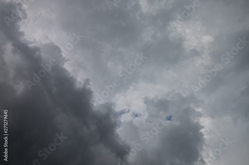 dramatic sky with clouds rainy season