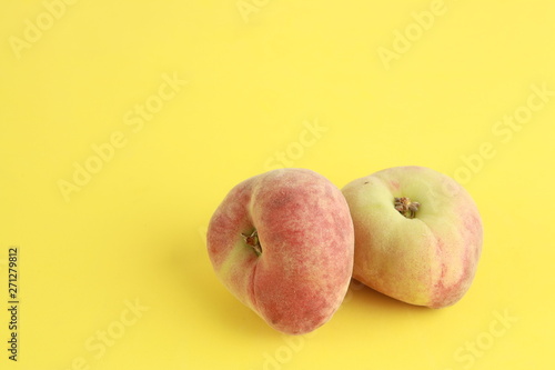 Paraguayan peach on colorful background photo