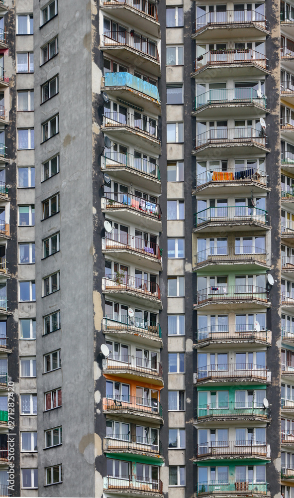 Modern, high apartment blocks in Katowice.