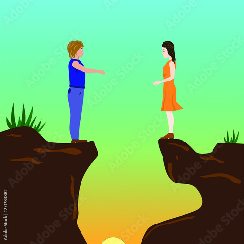 ragazzo e ragazza in amicizia 