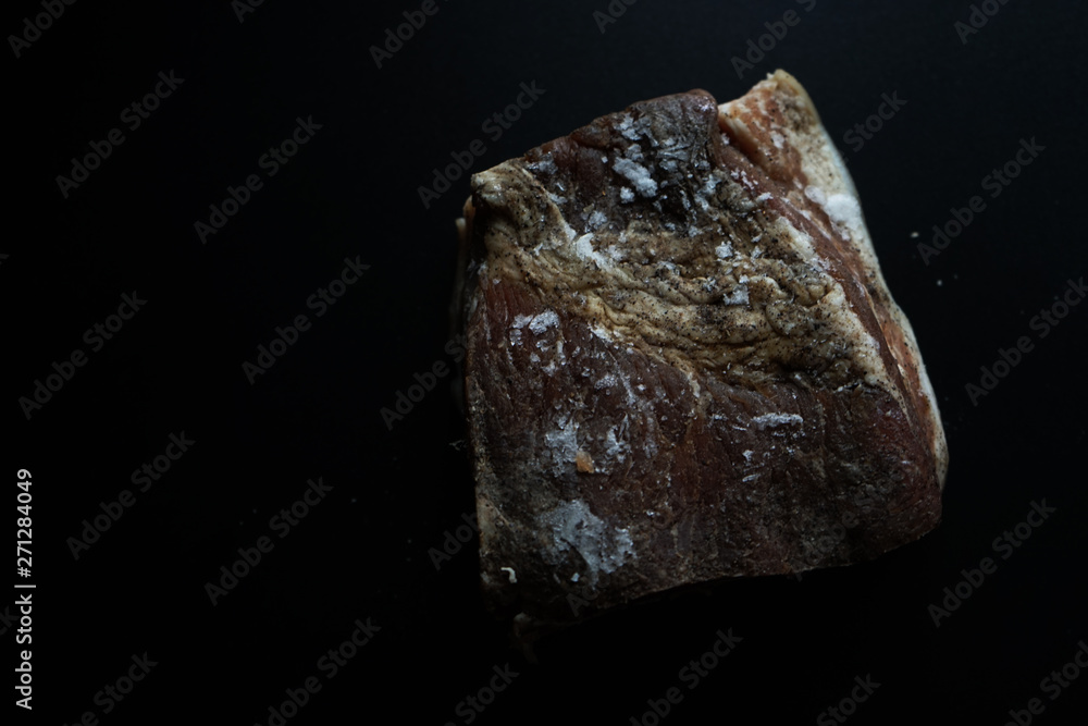 homemade lard on black background homemade lard on black background