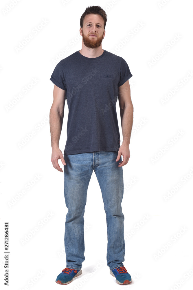 full portrait of a man on white background full portrait of a man on white background