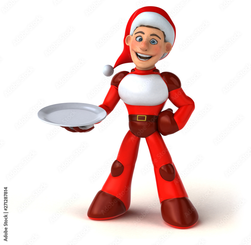 Fun Super Santa Claus - 3D Illustration Fun Super Santa Claus - 3D Illustration
