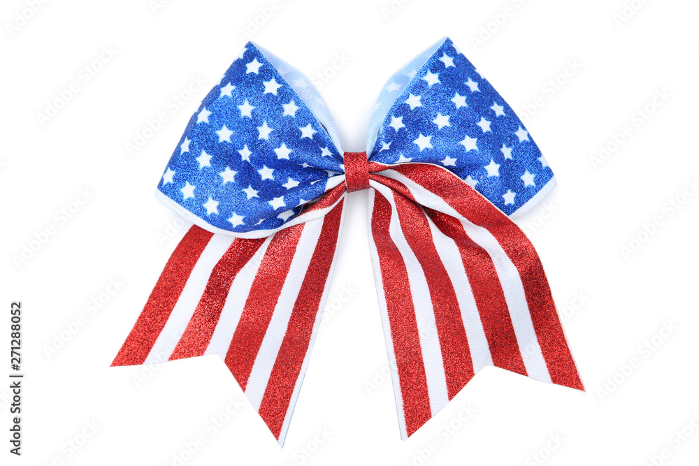 American flag bow tie isolated on white background