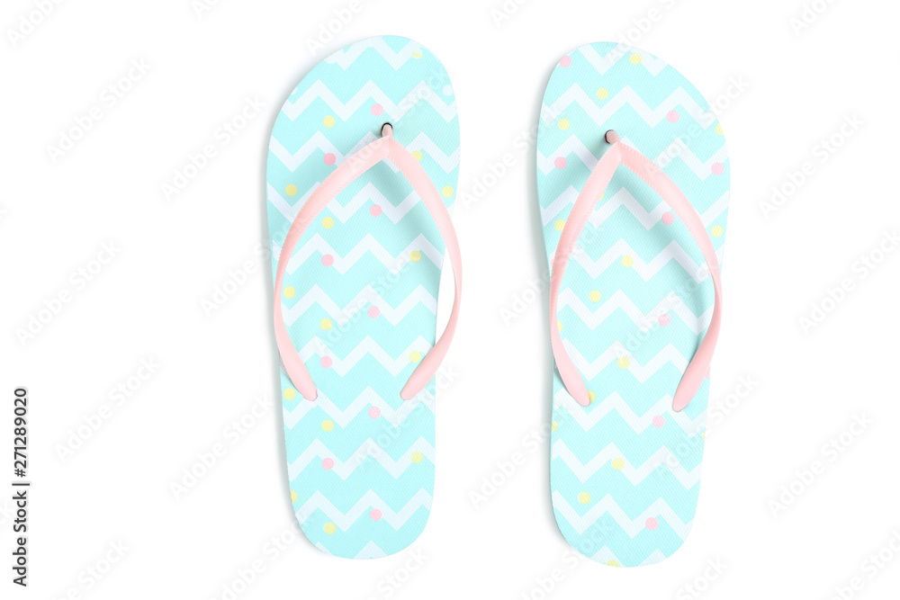 Pair of flip flops isolated on white background Pair of flip flops isolated on white background