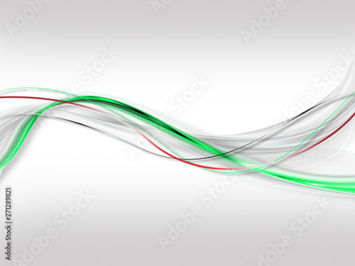 Colorful abstract flowing wave background . © liliko
