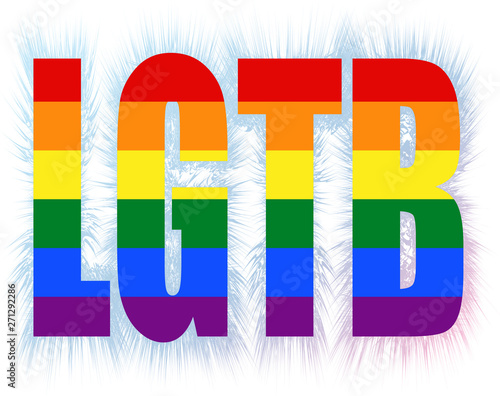Título de LGTB del color del arcoiris. 