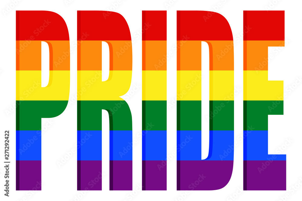 Fototapeta premium Título del arcoiris por el orgullo LGTB.