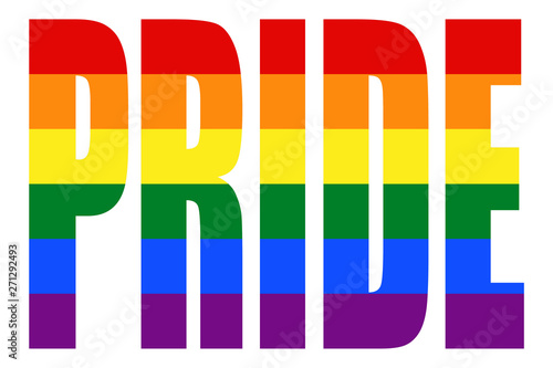 Título del arcoiris por el orgullo LGTB.