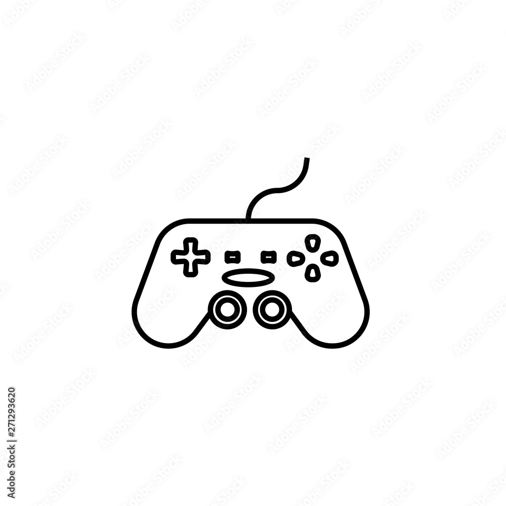 Game controller vector icon. Wired Joystick filled flat sign for mobile  concept and web design. Gamepad glyph icon. Symbol, logo illustration.  Vector graphics Stock Vector | Adobe Stock