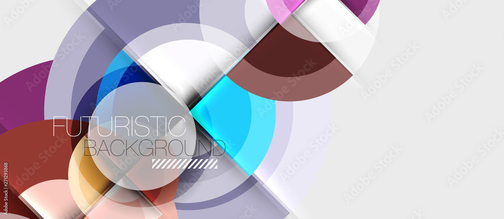 Geometric design abstract background - circles