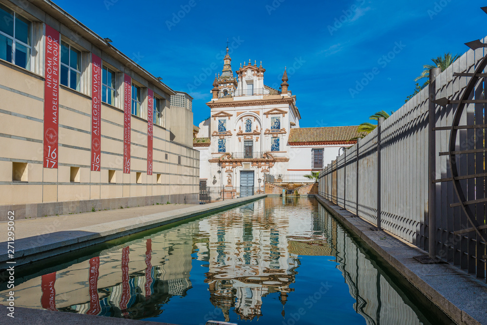 Naklejka premium The church and hospital of Santa Caridad in Seville, Andalusia, Spain.